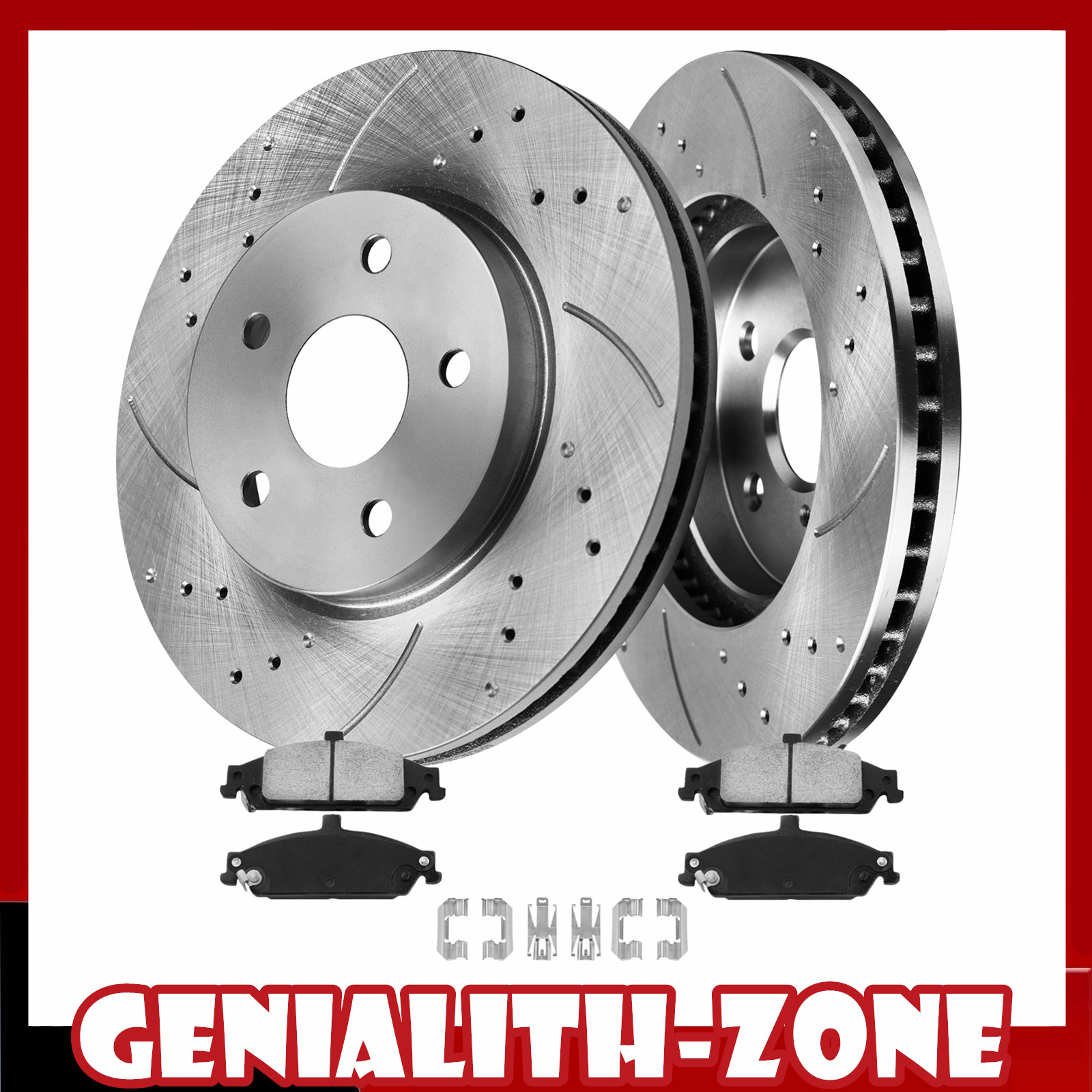 For Chevy Malibu Alero Pontiac Grand Am Front Brake Rotors + Ceramic Pads