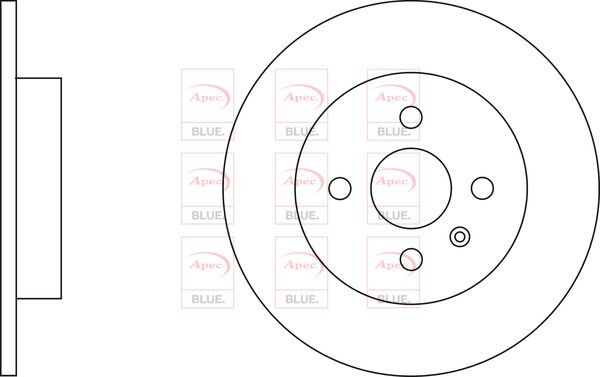 Brake Discs Pair Rear FOR VAUXHALL MERIVA 100bhp A 1.6 03->05 CHOICE1/2 Blue