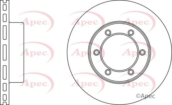 Brake Discs Pair Front FOR TOYOTA HILUX 102bhp III 2.5 01->05 Diesel Apec