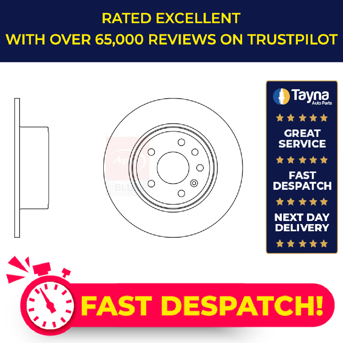 2x Brake Discs Pair Solid fits SAAB 9-3 YS3D 2.3 Rear 98 to 03 286mm Set 4565693
