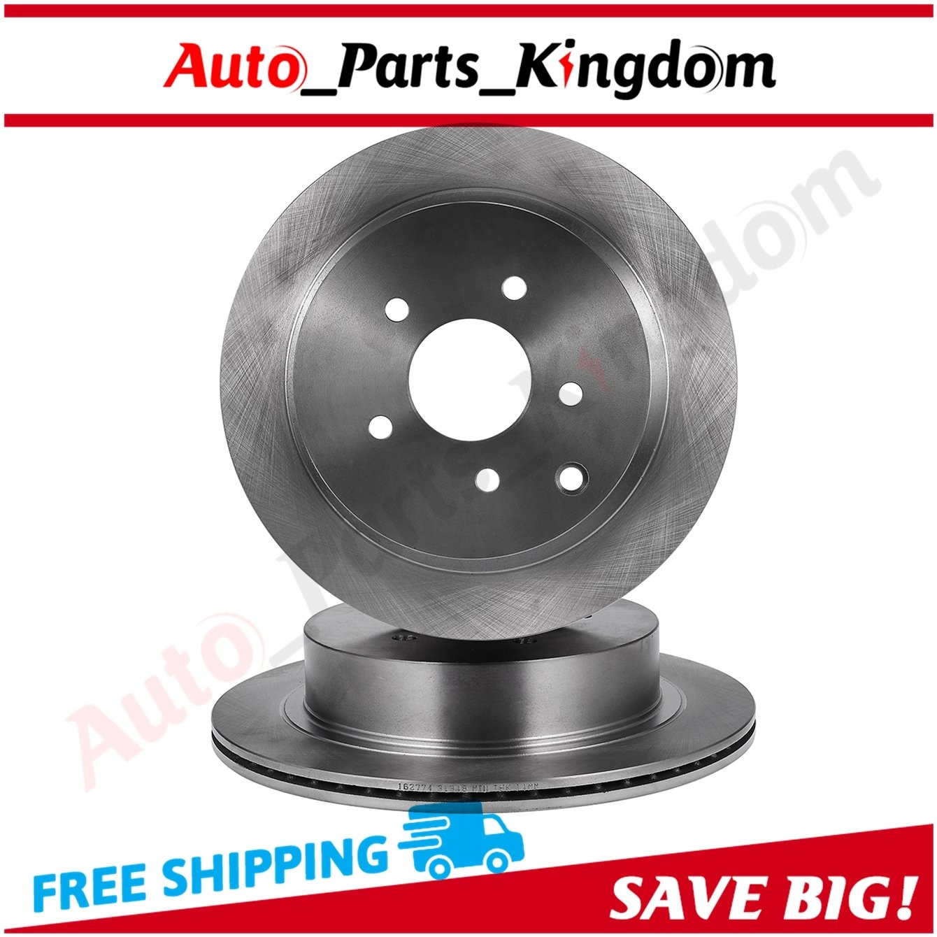 2 Pcs Rear Brake Rotors For Infiniti Q50 Q60 QX60 QX70 M56 FX35 FX37 FX45 JX35