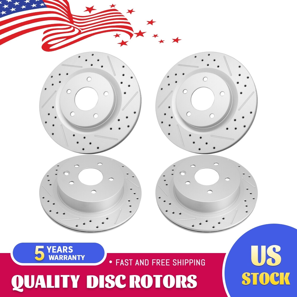 4PCS Front & Rear Disc Brake Rotors For 2008 – 2013 Nissan Rogue