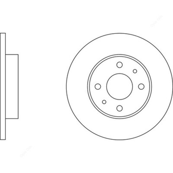 Apec Blue Rear Solid Brake Discs and Pads Set for FIAT PANDA 1.3 900 (2012–ON)