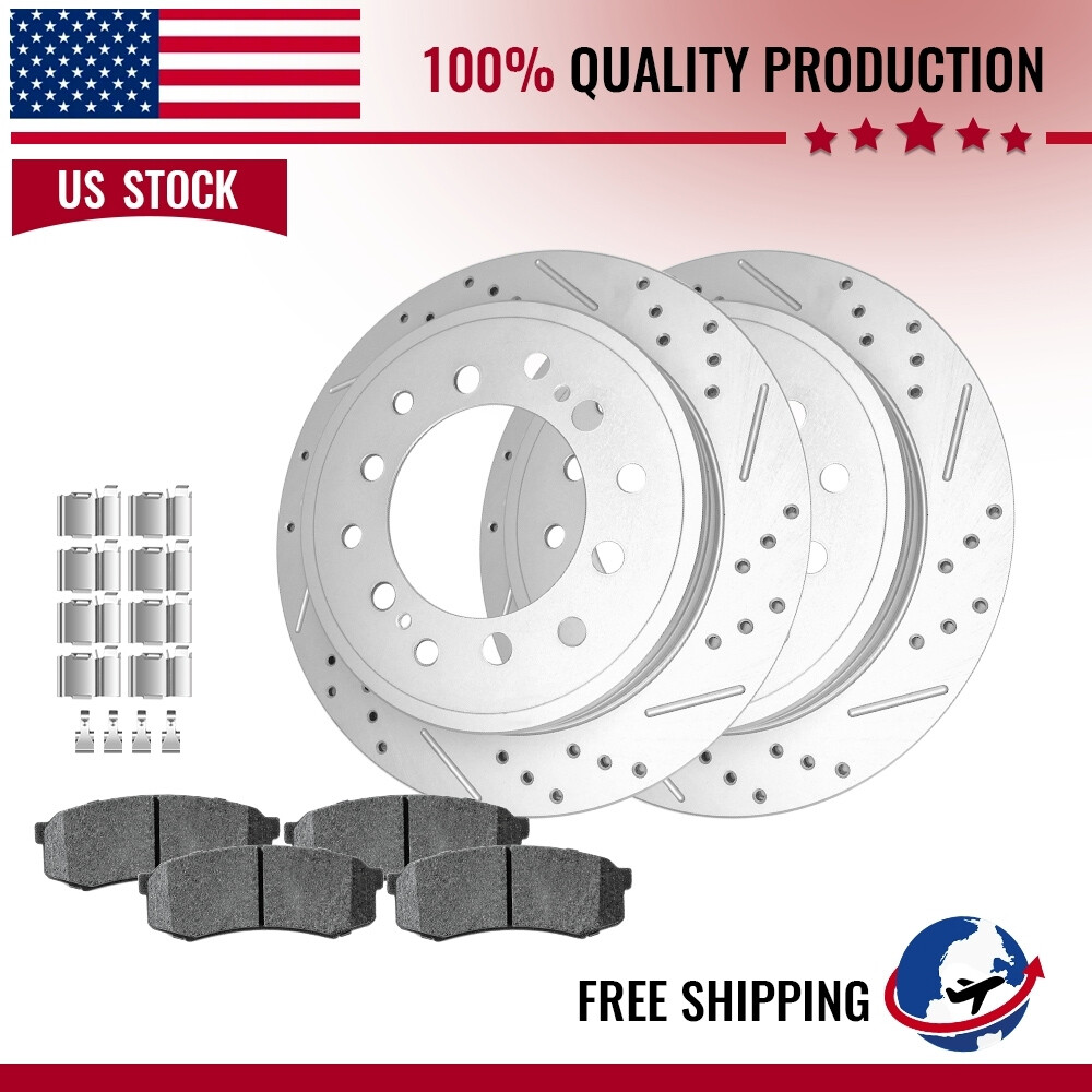 Rear Disc Brake Rotors Ceramic Pads For Lexus GX460 2010 2011 2012 2013 – 2021