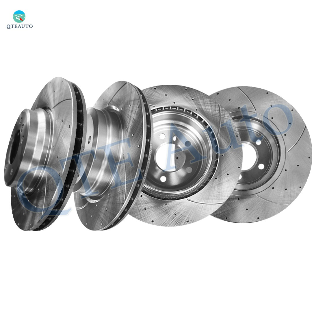 4 Front 348mm-Rear 336mm Drilled Brake Disc Rotors For 2007 2008 BMW 335XI Base