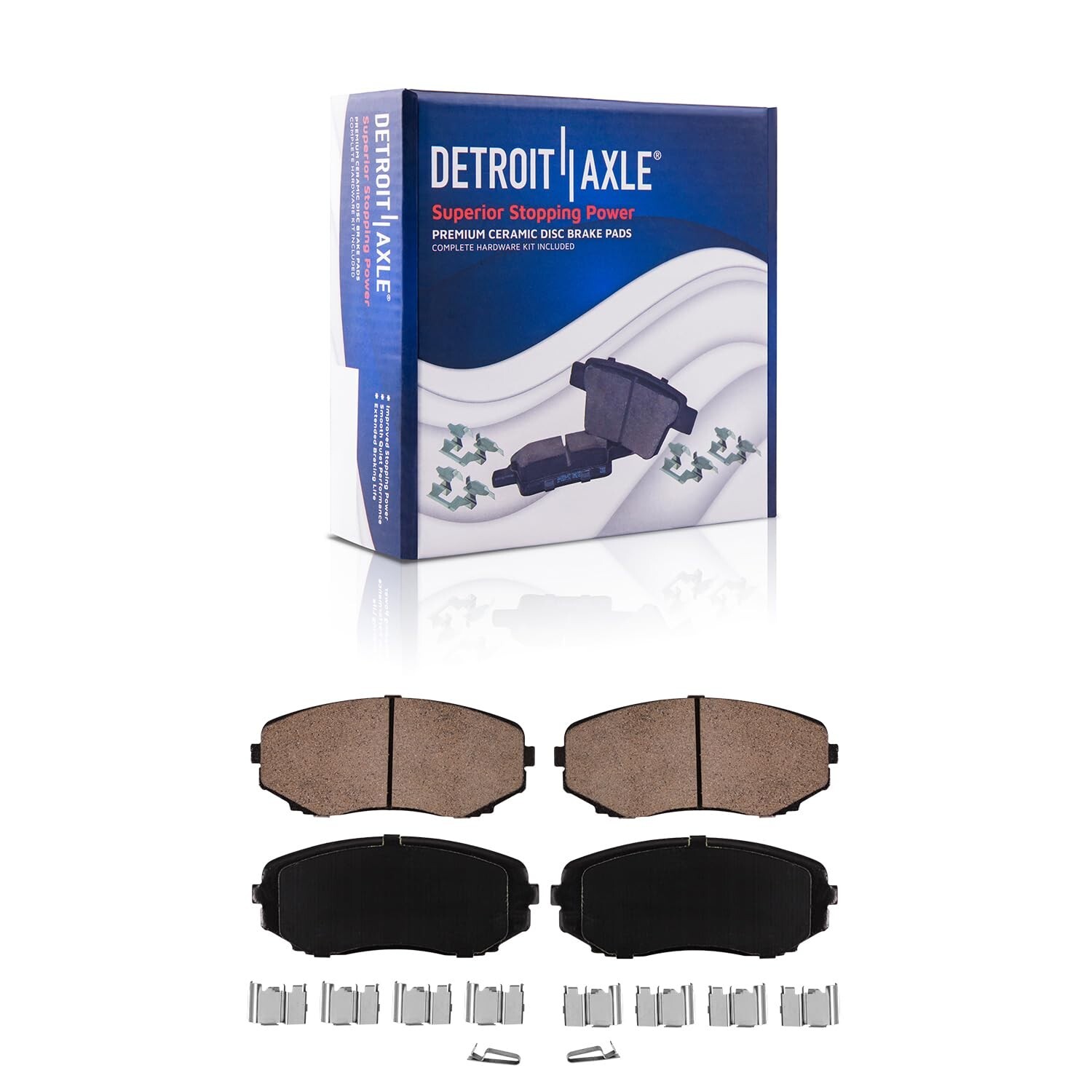 Front Steering Knuckles Hub and Bearings Drilled Rotors Brake Pads for Ford Edge