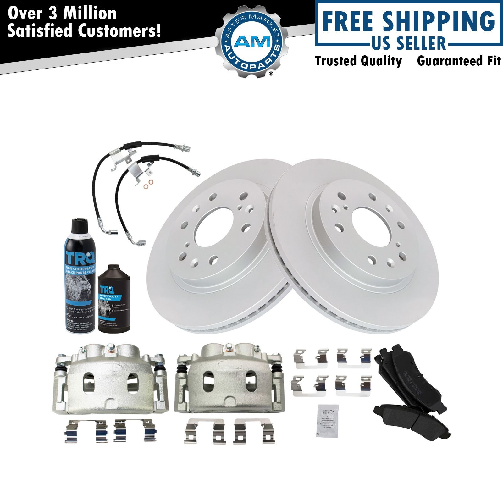 Front Brake Pad & Rotor Kit Premium G-Coated Fits Cadillac Chevrolet GMC