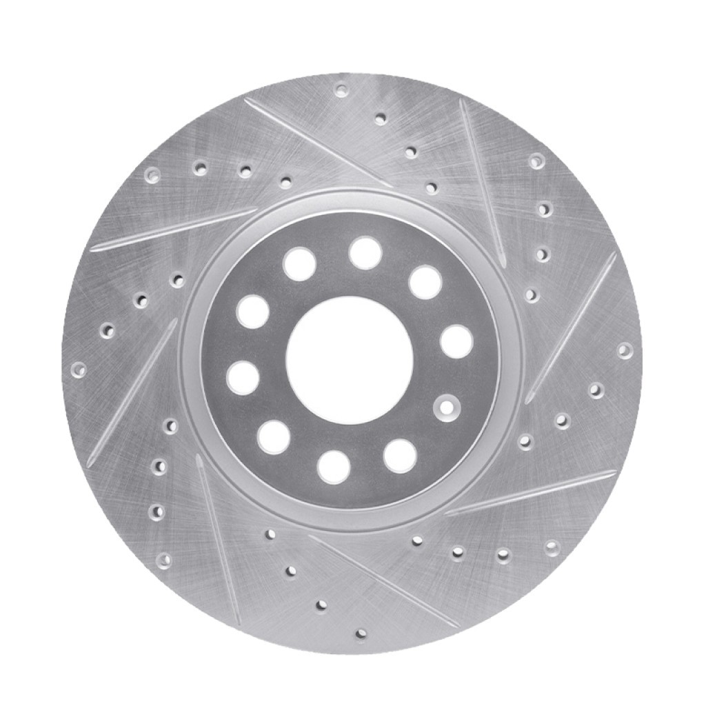 For Audi TT 2008-2014 Brake Rotors | Silver | Drilled And Slotted