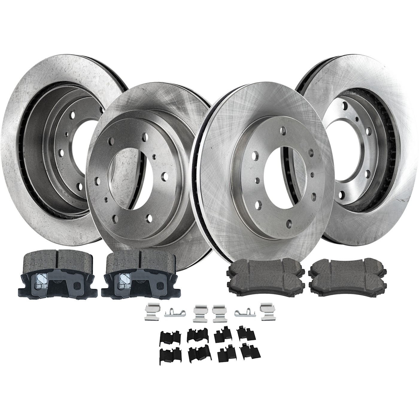 Front & Rear Brake Disc Rotors and Pads Kit For 2001-2006 Mitsubishi Montero