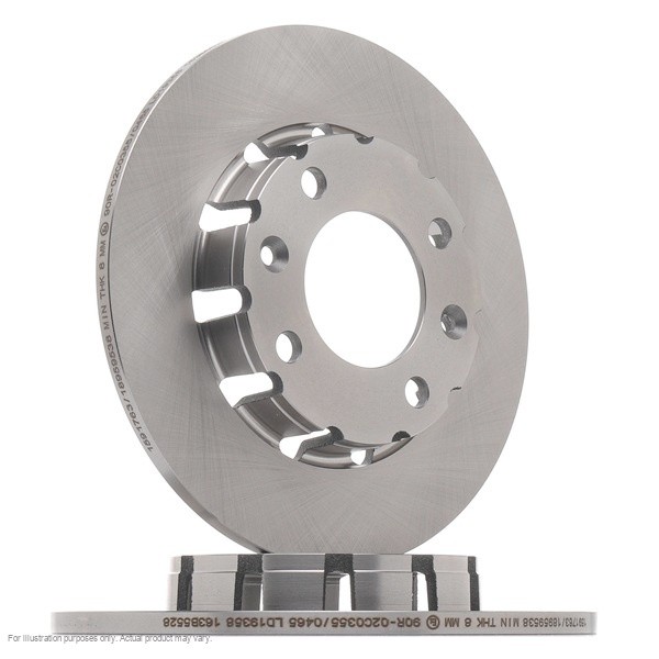 2X APEC Rear Brake Discs for DS DS 3 / DS 3 CROSSBACK 2018- 249mm Solid SDK7368
