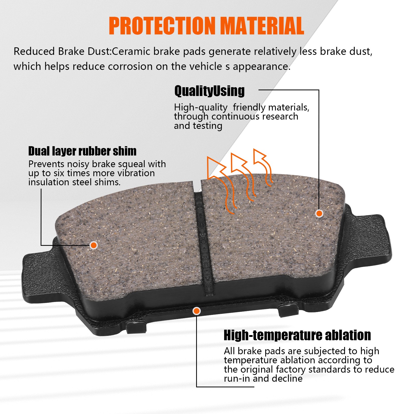 Front Disc Rotors P-906A Brake Pads Ceramic for Toyota Sienna 2004-2010 R-31314