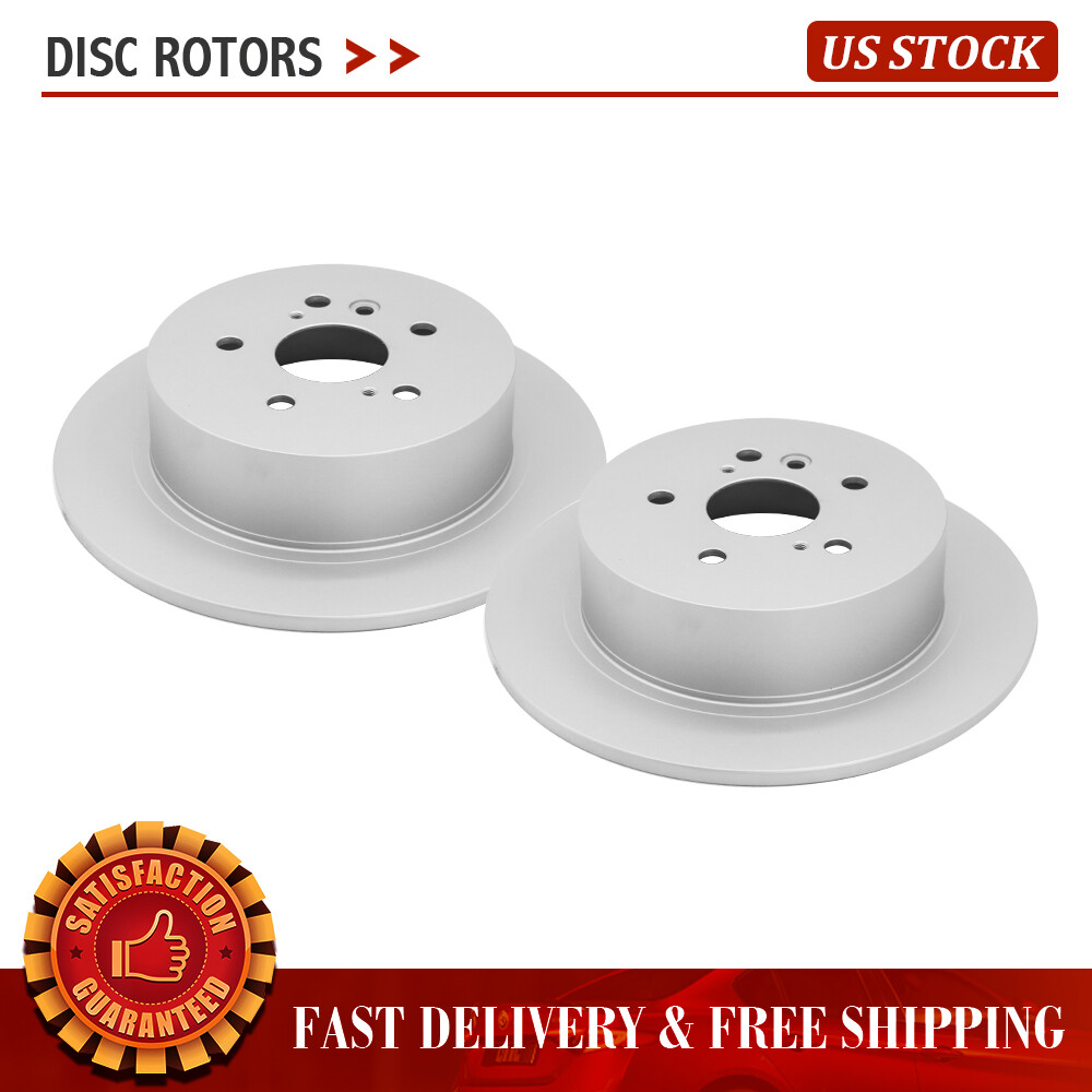 2Pcs Rear Brake Rotors Disc For 2008 2009 – 2014 Toyota Highlander