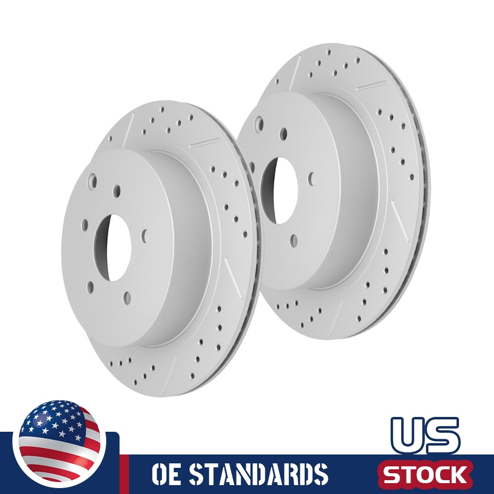 2PCS Rear Brake Rotors for Nissan Murano Pathfinder Quest INFINITI QX60 Q50 V6