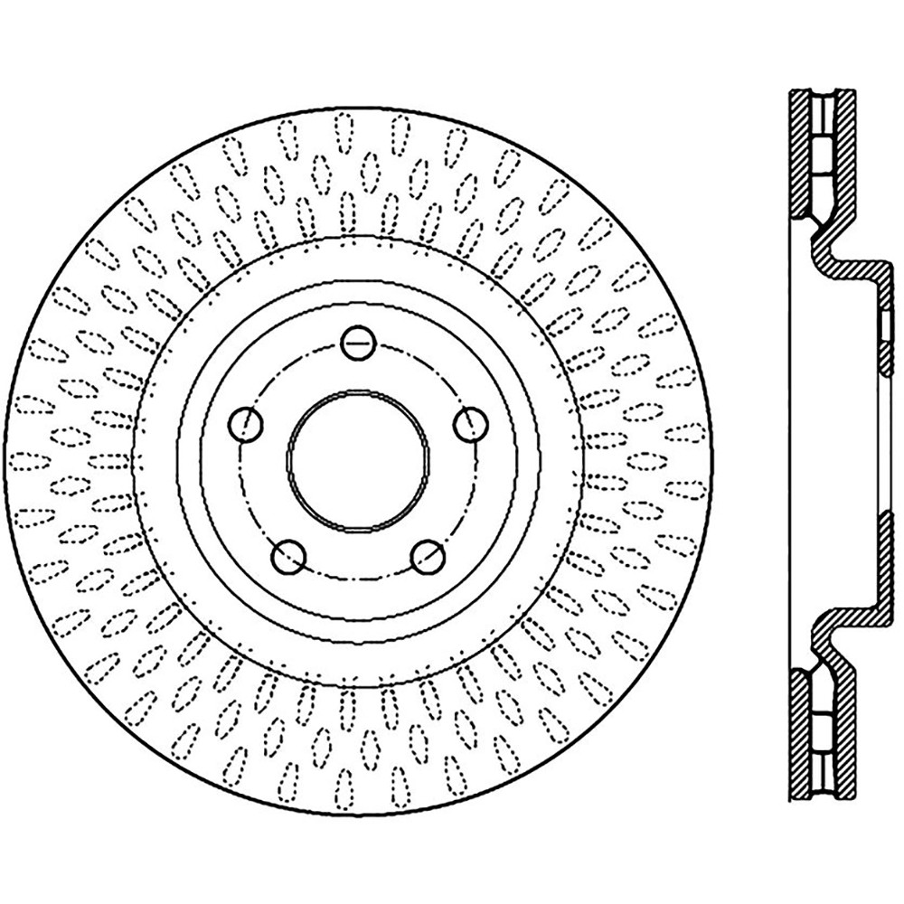 StopTech 126.58010SR Front Right Slotted Brake Rotor for 2012-20 Grand Cherokee