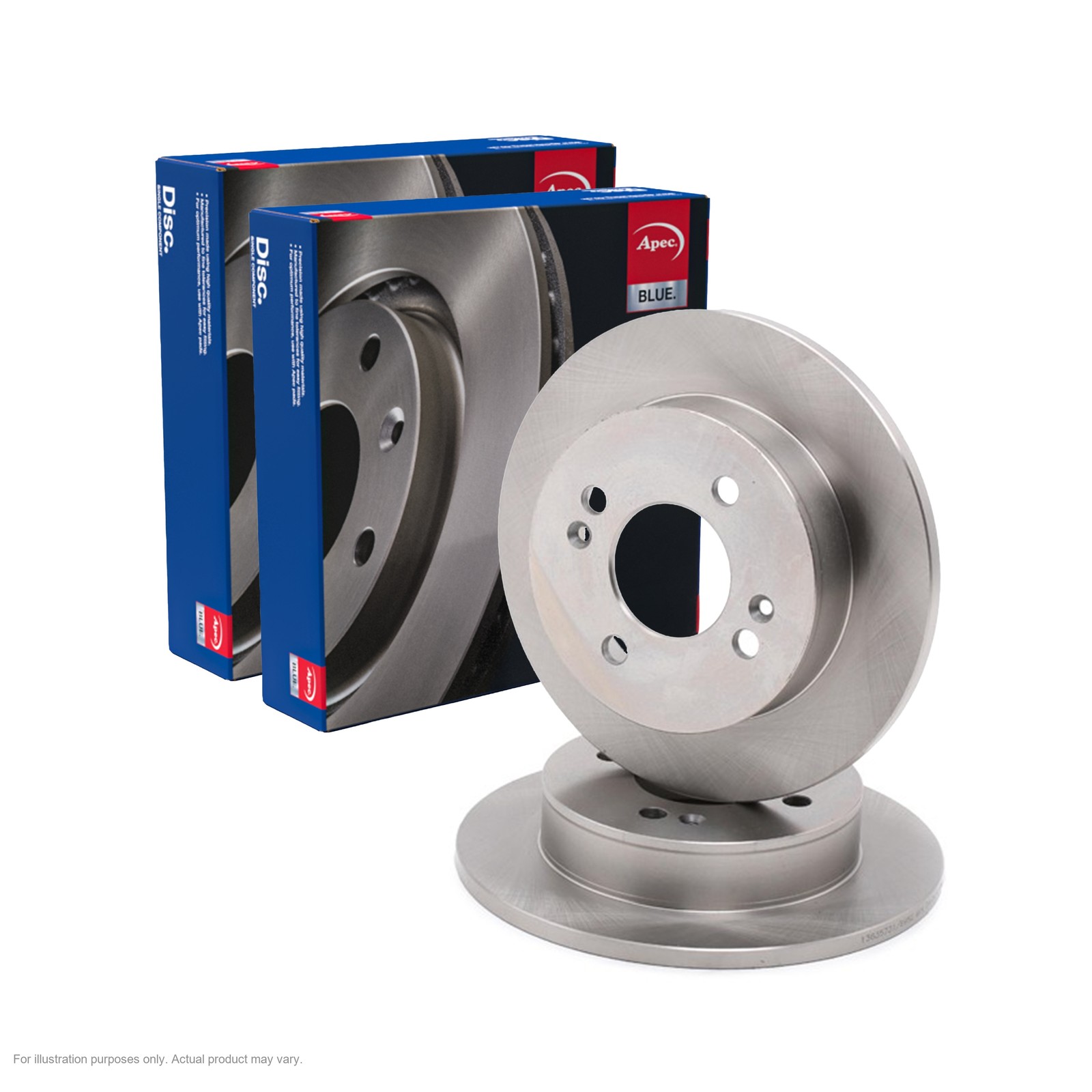 2x APEC Rear Brake Discs For HYUNDAI i10 II (BA, IA) 1.2 2013-19 SDK6842