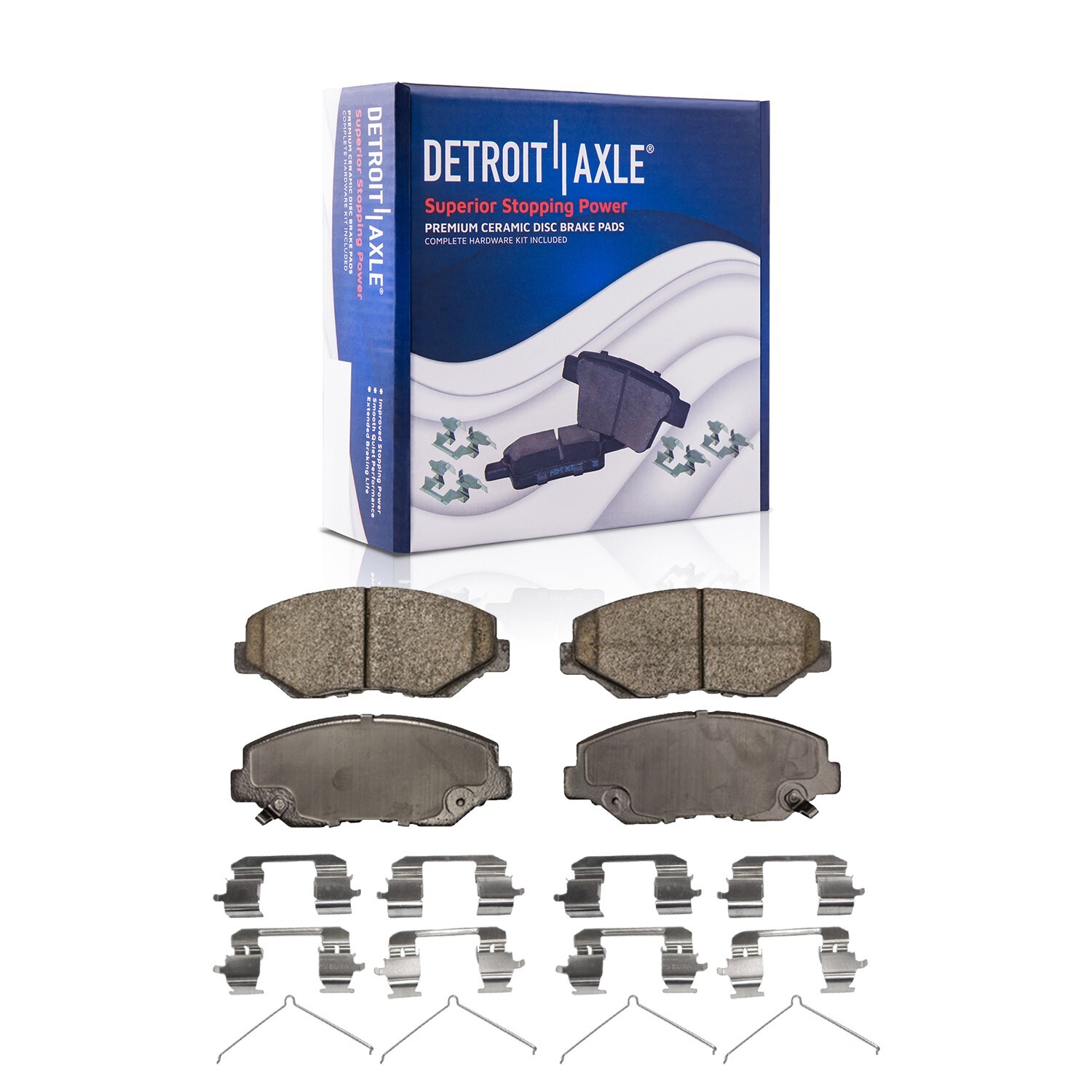 Front Drilled Rotors + Brake Calipers and Brake Pads Kit for Honda CR-V Element