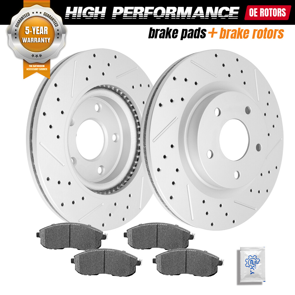 Front Disc Rotors + Ceramic Brake Pads Set for 2007 – 2013 Nissan Altima