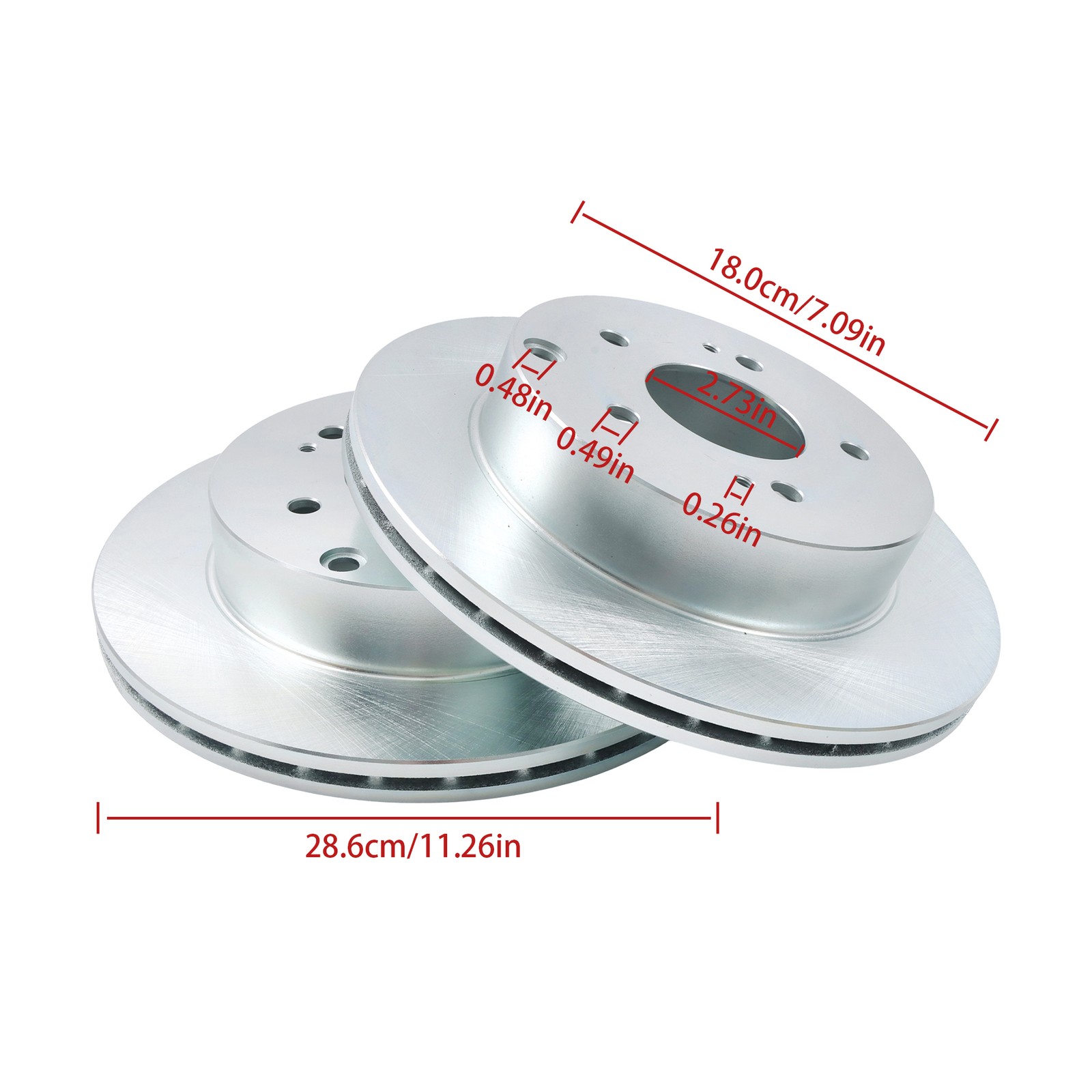 For Mitsubishi Galant 2007-09 3.8L Rear Disc Brake Rotors+Brake Pads 12146072