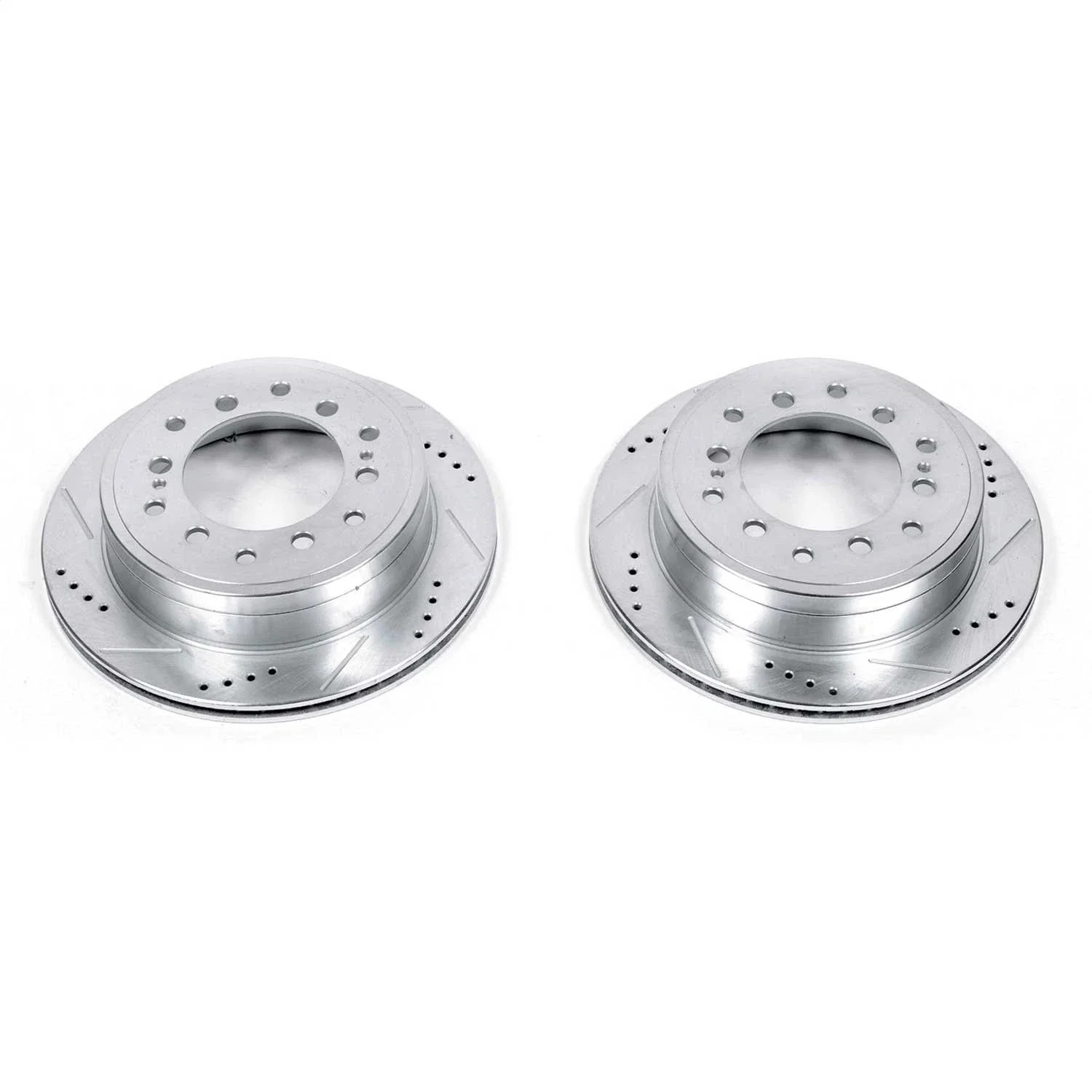PowerStop JBR1396XPR fits Lexus 10-19 GX460 Rear Evo Drilled/Slotted Rotors-Pair
