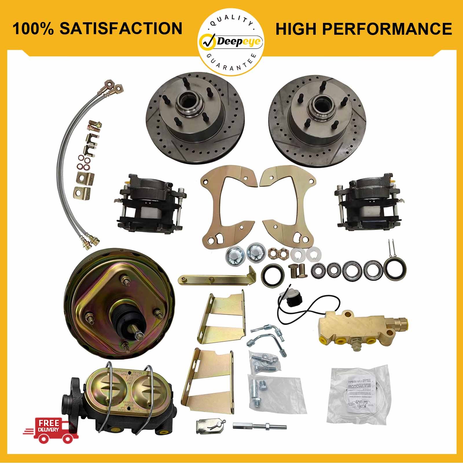 Front Disc Brake & Power Booster Conversion Kit For 1959-1964 Full Size Chevy