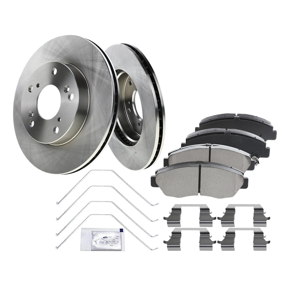 2-Wheel Set Brake Disc and Pad Kits Front for Honda Civic 2012-2015