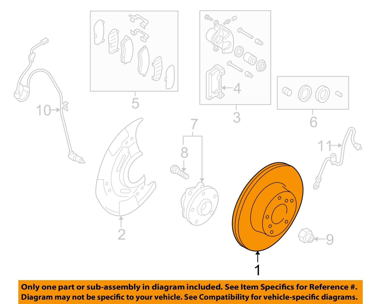 SUBARU OEM 15-19 Legacy Front Suspension Brake Components-Rotor 26300AL000