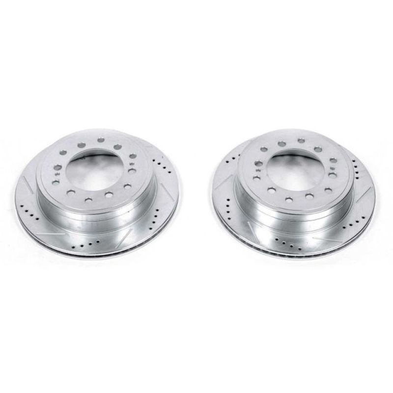 For Power Stop 10-19 Lexus GX460 Rear Evolution Drilled & Slotted Rotors –