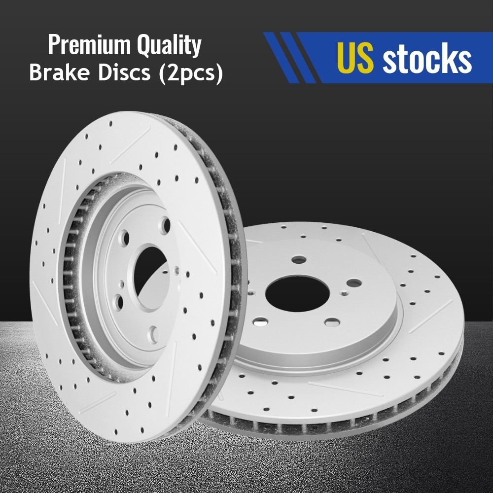 Front Drilled Brake Rotors for Lexus RX330 RX350 RX400h Toyota Highlander