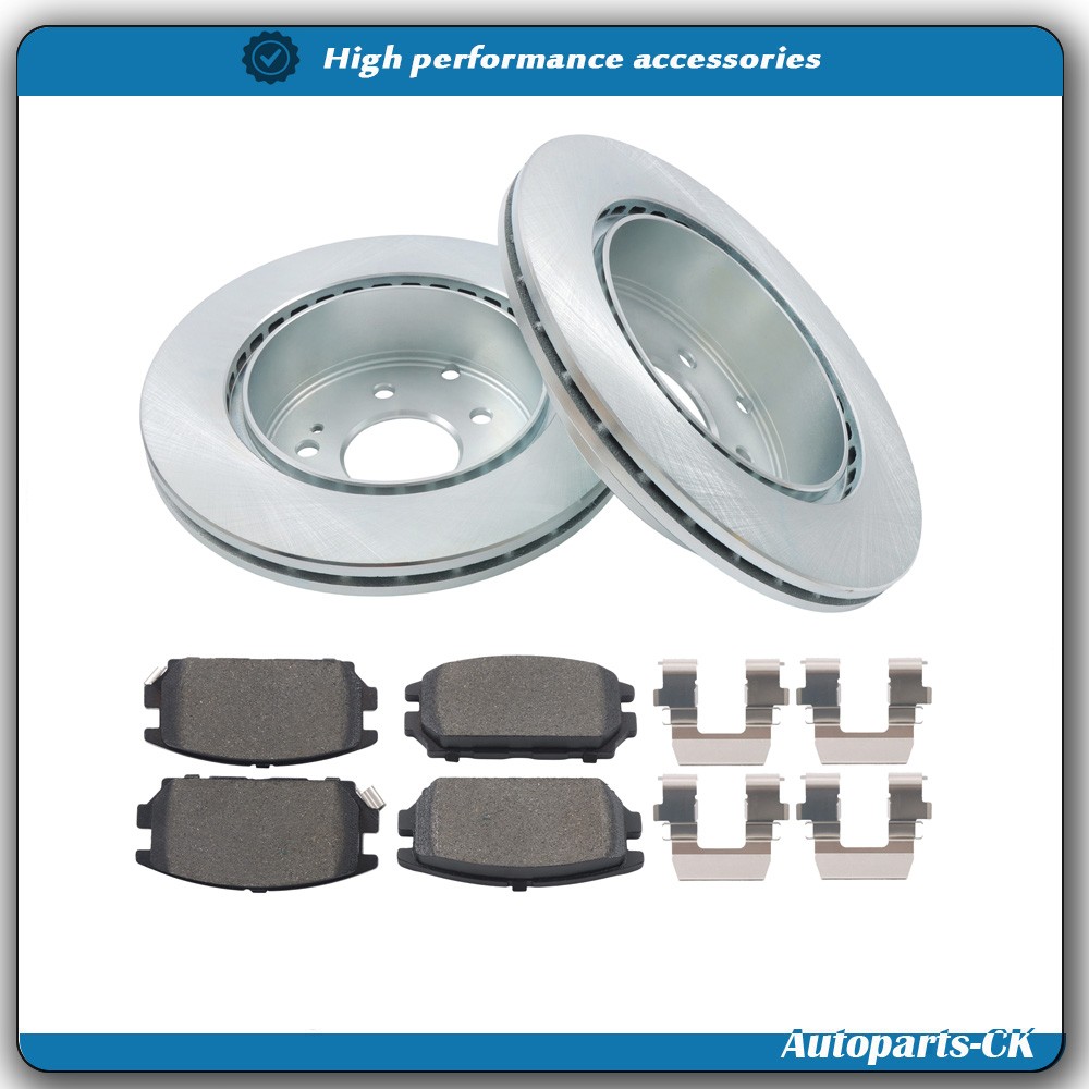 For Mitsubishi Galant 2007-09 3.8L Rear Disc Brake Rotors+Brake Pads 12146072