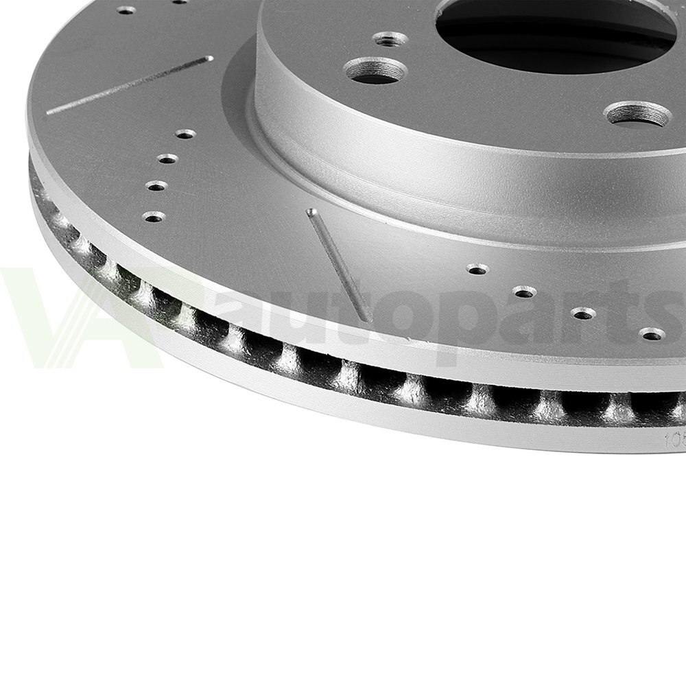 10.83″ (275mm) Front Drilled Rotor for Toyota RAV4 Prius Slotted Drilled 2 Pcs