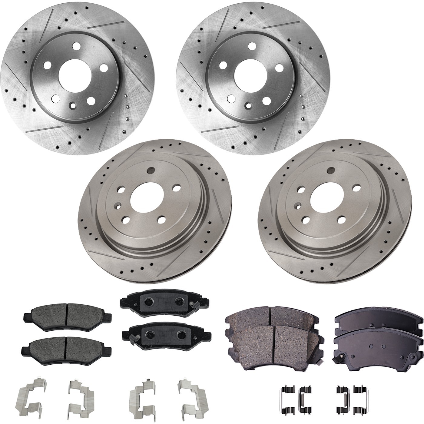 Front & Rear Brake Disc Rotors and Pads Kit For Chevrolet Camaro 2010 2011-2015