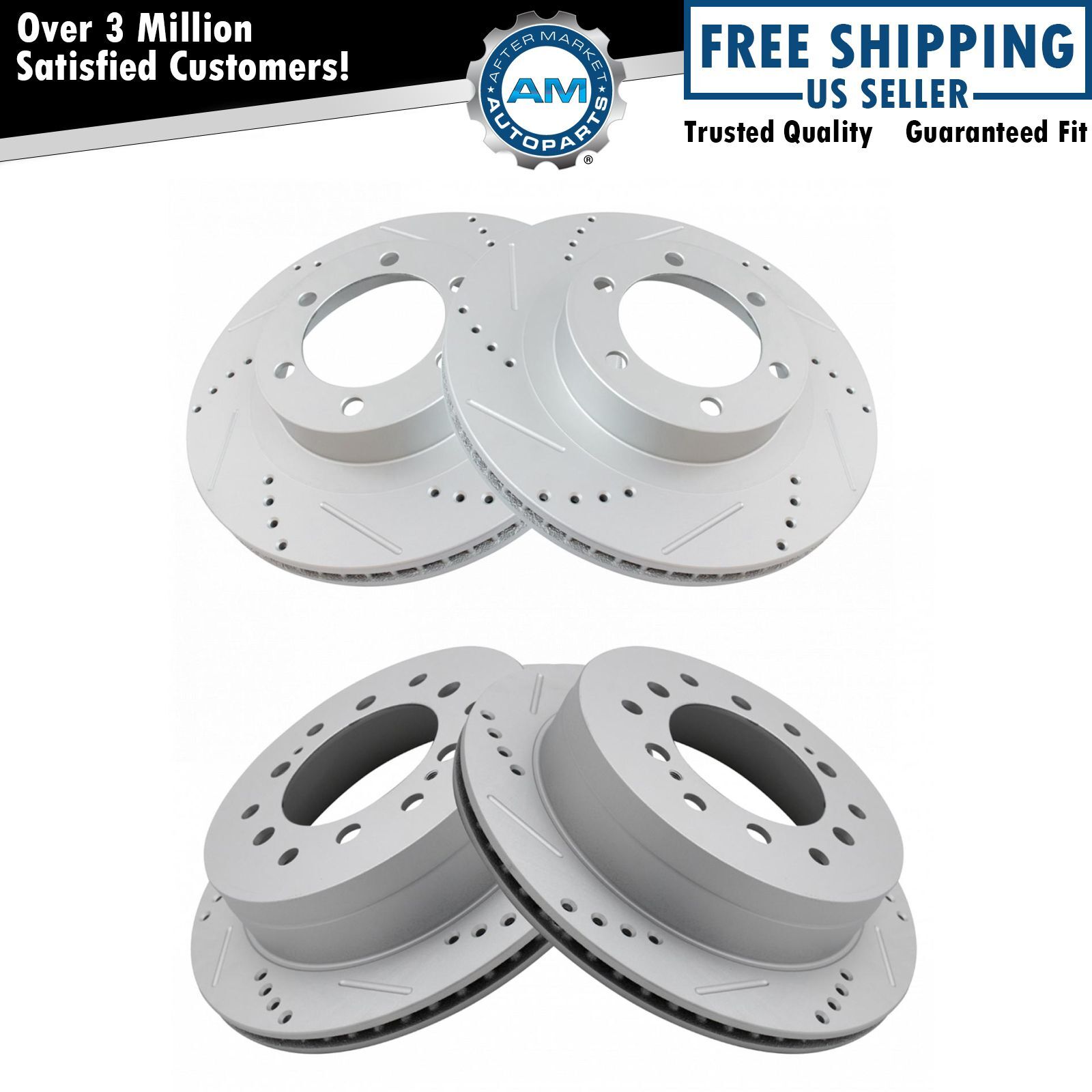 Front and Rear Brake Rotors Set For 2003-2009 Lexus GX470 Toyota 4Runner