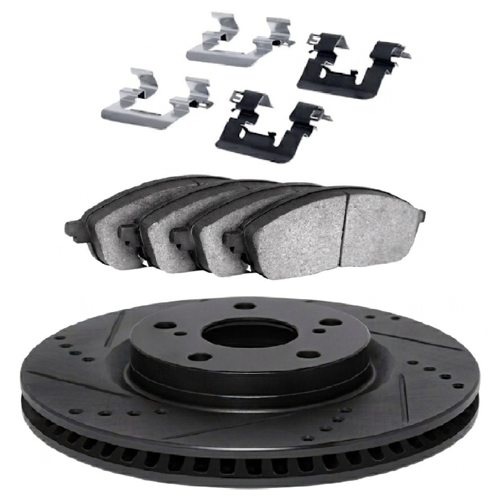 For Saab 9-5 2011 Rotor Set | Front | Excluded Calipers | Drilled And Slotted